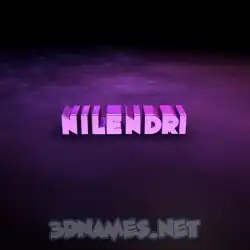 nilendri in Big Purple style - 3D name wallpaper