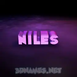 niles in Big Purple style - 3D name wallpaper