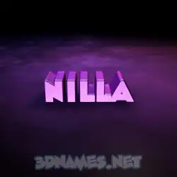 nilla in Big Purple style - 3D name wallpaper