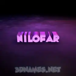 nilofar in Big Purple style - 3D name wallpaper
