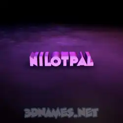 nilotpal in Big Purple style - 3D name wallpaper