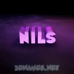 nils in Big Purple style - 3D name wallpaper