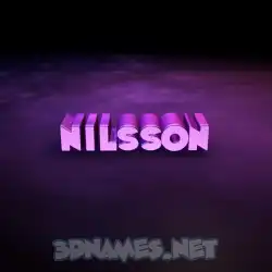 nilsson in Big Purple style - 3D name wallpaper
