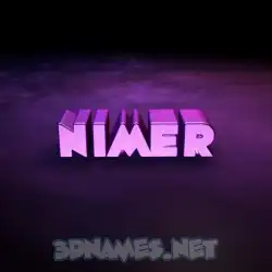 nimer in Big Purple style - 3D name wallpaper
