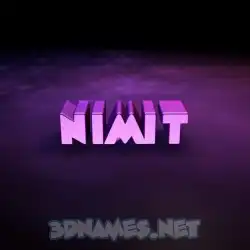 nimit in Big Purple style - 3D name wallpaper