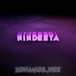 nindeeya in Big Purple style - 3D name wallpaper