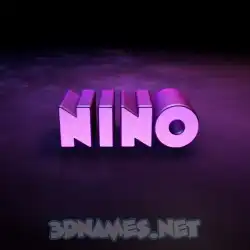nino in Big Purple style - 3D name wallpaper