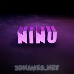 ninu in Big Purple style - 3D name wallpaper