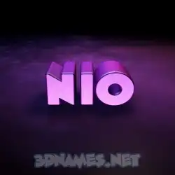 nio in Big Purple style - 3D name wallpaper