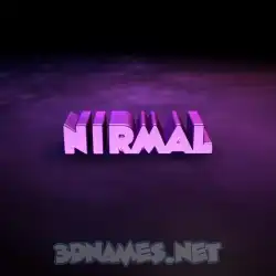 nirmal in Big Purple style - 3D name wallpaper