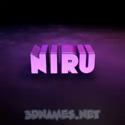 niru in Big Purple style - 3D name wallpaper