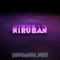 niruban in Big Purple style - 3D name wallpaper