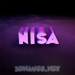nisa in Big Purple style - 3D name wallpaper