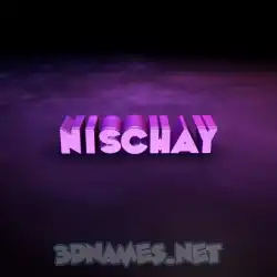 nischay in Big Purple style - 3D name wallpaper