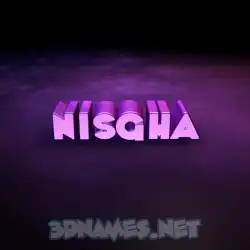 nisgha in Big Purple style - 3D name wallpaper