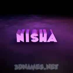 nisha in Big Purple style - 3D name wallpaper