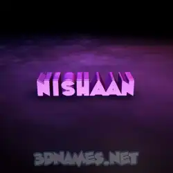 nishaan in Big Purple style - 3D name wallpaper