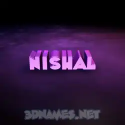 nishal in Big Purple style - 3D name wallpaper