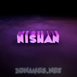 nishan in Big Purple style - 3D name wallpaper