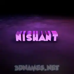 nishant in Big Purple style - 3D name wallpaper