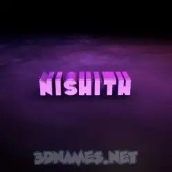 nishith in Big Purple style - 3D name wallpaper