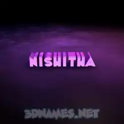 nishitha in Big Purple style - 3D name wallpaper