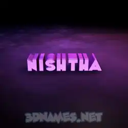 nishtha in Big Purple style - 3D name wallpaper