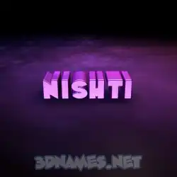 nishti in Big Purple style - 3D name wallpaper