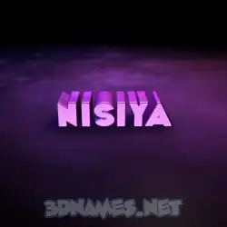 nisiya in Big Purple style - 3D name wallpaper