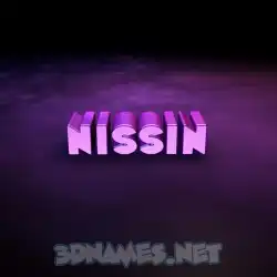 nissin in Big Purple style - 3D name wallpaper