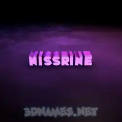 nissrine in Big Purple style - 3D name wallpaper