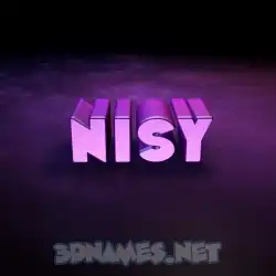 nisy in Big Purple style - 3D name wallpaper