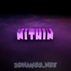 nithin in Big Purple style - 3D name wallpaper