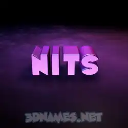 nits in Big Purple style - 3D name wallpaper