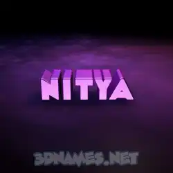 nitya in Big Purple style - 3D name wallpaper