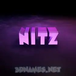 nitz in Big Purple style - 3D name wallpaper