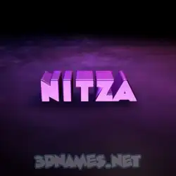 nitza in Big Purple style - 3D name wallpaper