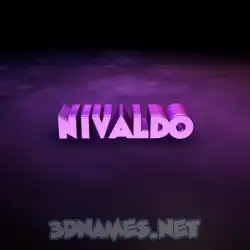 nivaldo in Big Purple style - 3D name wallpaper