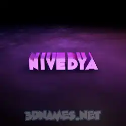 nivedya in Big Purple style - 3D name wallpaper