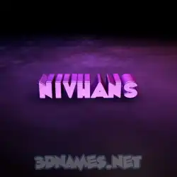 nivhans in Big Purple style - 3D name wallpaper