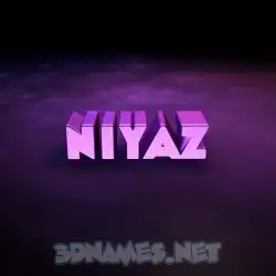 niyaz in Big Purple style - 3D name wallpaper