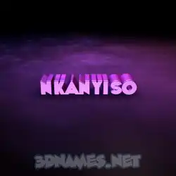 nkanyiso in Big Purple style - 3D name wallpaper