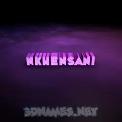 nkhensani in Big Purple style - 3D name wallpaper