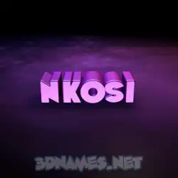 nkosi in Big Purple style - 3D name wallpaper