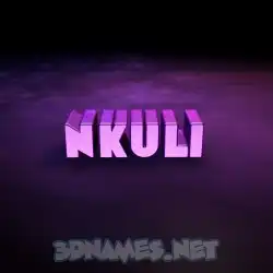nkuli in Big Purple style - 3D name wallpaper