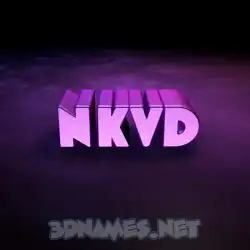 nkvd in Big Purple style - 3D name wallpaper