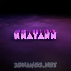 nnayann in Big Purple style - 3D name wallpaper