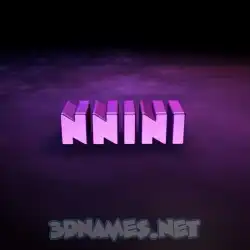 nnini in Big Purple style - 3D name wallpaper