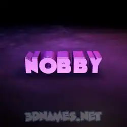 nobby in Big Purple style - 3D name wallpaper