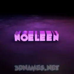 noeleen in Big Purple style - 3D name wallpaper